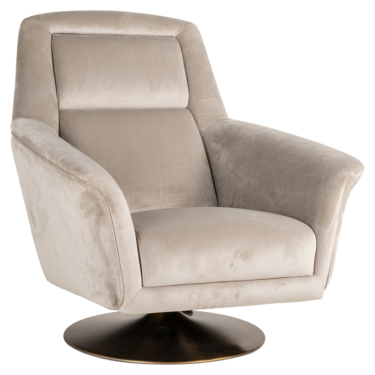 Draaifauteuil Nora khaki velvet (Quartz Khaki 903) van Richmond Interiors – Luxe comfort op maat van PureWonen. Vraag naar de beste prijs.