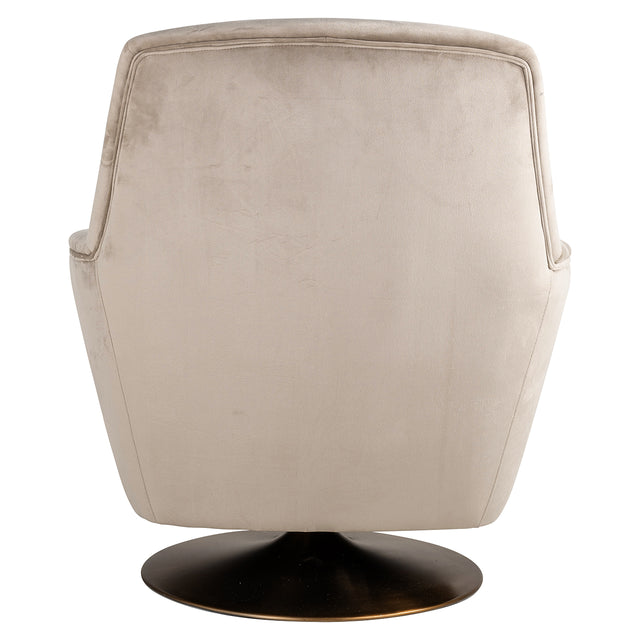 Draaifauteuil Nora khaki velvet (Quartz Khaki 903) van Richmond Interiors – Luxe comfort op maat van PureWonen. Vraag naar de beste prijs.