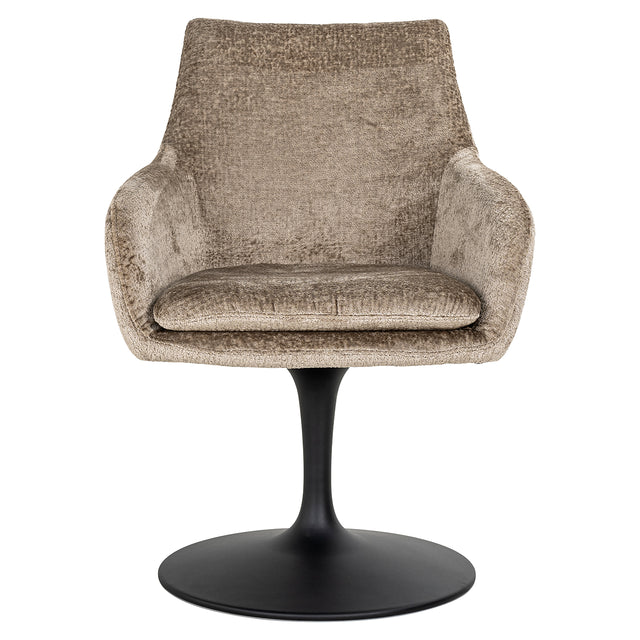 Draaistoel Marlon taupe chenille (Bergen 104 taupe chenille) van Richmond Interiors – Luxe comfort op maat van PureWonen. Vraag naar de beste prijs.