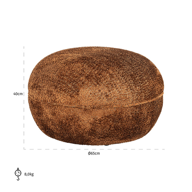 Poef Jace lovely cinnamon (Be Lovely 603 Cinnamon) van Richmond Interiors – Luxe comfort op maat van PureWonen. Vraag naar de beste prijs.