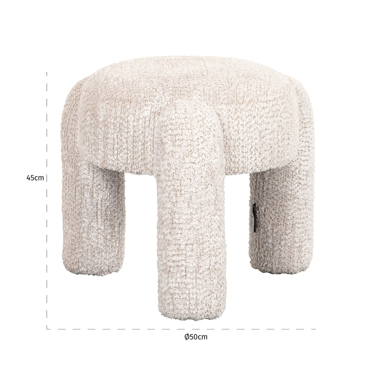 Poef Holly lovely cream (Be Lovely 11 Cream) van Richmond Interiors – Luxe comfort op maat van PureWonen. Vraag naar de beste prijs.