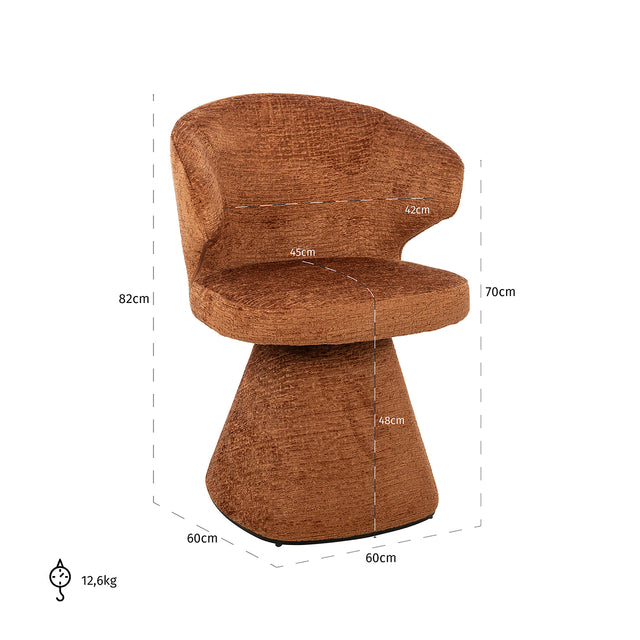 Stoel Gatsbi copper fusion (Fusion 126 Copper) van Richmond Interiors – Luxe comfort op maat van PureWonen. Vraag naar de beste prijs.