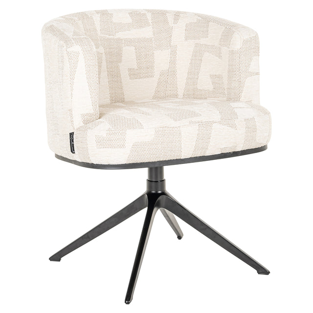 Draaifauteuil Cheyenne beige graffic (Beige graffic) van Richmond Interiors – Luxe comfort op maat van PureWonen. Vraag naar de beste prijs.