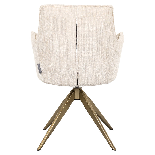 Draaistoel met arm Dakota beige chenille (Niagara 902 beige Chenille) van Richmond Interiors – Luxe comfort op maat van PureWonen. Vraag naar de beste prijs.