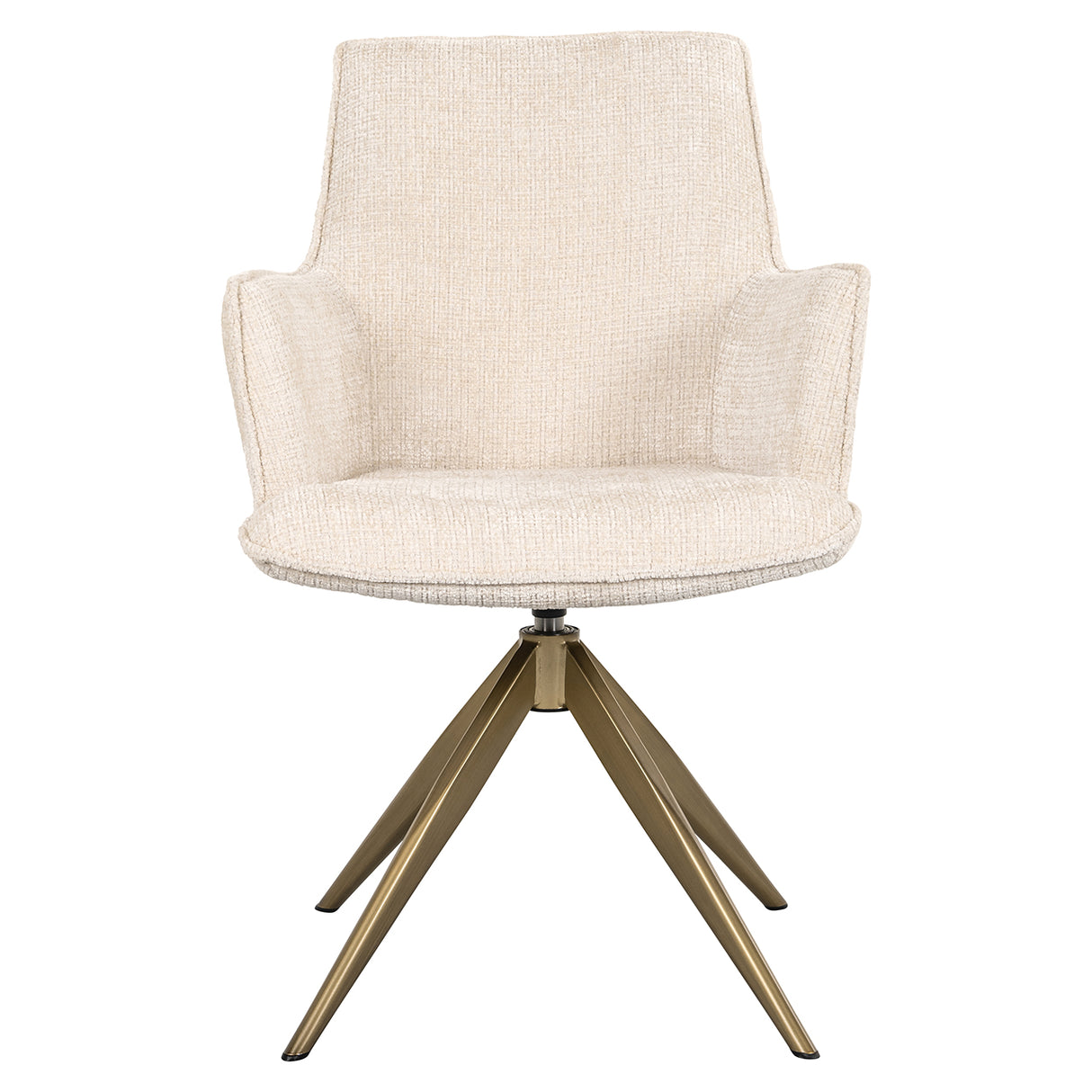 Draaistoel met arm Dakota beige chenille (Niagara 902 beige Chenille) van Richmond Interiors – Luxe comfort op maat van PureWonen. Vraag naar de beste prijs.