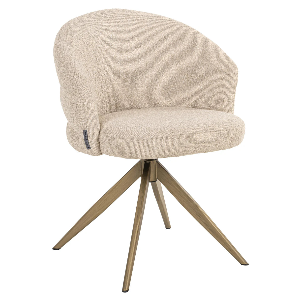 Eetkamerstoel Zendaya biscotti swivel fire retardant van Richmond Interiors – Luxe comfort op maat van PureWonen. Vraag naar de beste prijs.