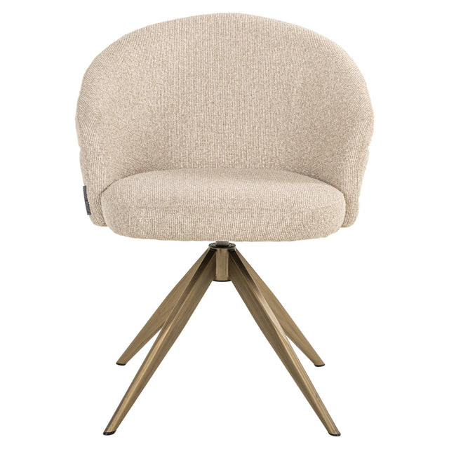 Eetkamerstoel Zendaya biscotti swivel fire retardant