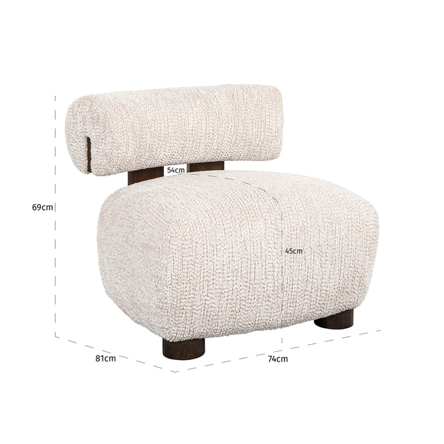 Fauteuil Arabella lovely cream (Be Lovely 11 Cream) van Richmond Interiors – Luxe comfort op maat van PureWonen. Vraag naar de beste prijs.