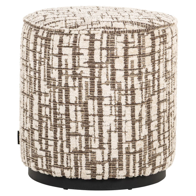 Poef & Voetenbank Lexie cream 45Ø