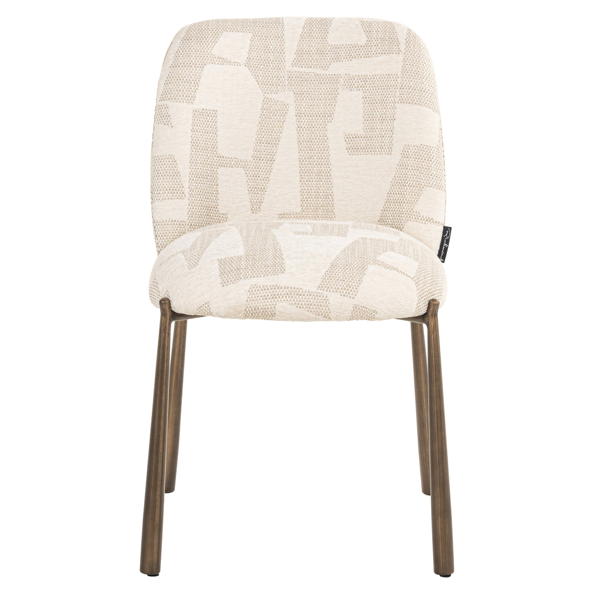 Eetkamerstoel Lana beige graffic (Set of 2)