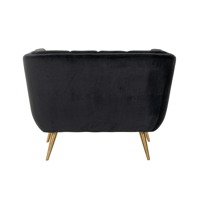 Fauteuil Huxley Antraciet velvet / Brushed gold (Quartz Antraciet 801) van Richmond Interiors – Luxe comfort op maat van PureWonen. Vraag naar de beste prijs.