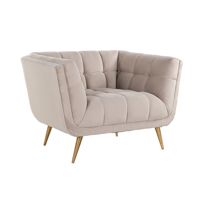 Fauteuil Huxley Khaki velvet / Brushed gold (Quartz Khaki 903) van Richmond Interiors – Luxe comfort op maat van PureWonen. Vraag naar de beste prijs.