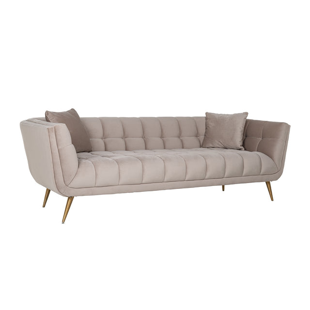 Bank Huxley Khaki velvet / Brushed gold (Quartz Khaki 903) van Richmond Interiors – Luxe comfort op maat van PureWonen. Vraag naar de beste prijs.