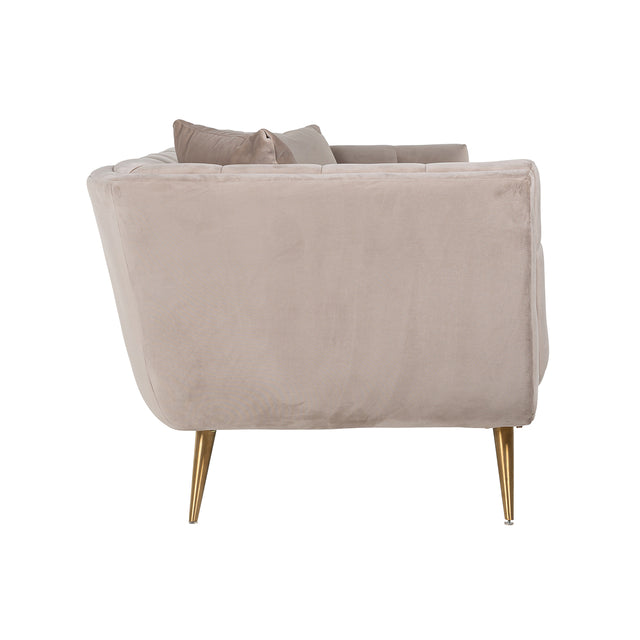 Bank Huxley Khaki velvet / Brushed gold (Quartz Khaki 903) van Richmond Interiors – Luxe comfort op maat van PureWonen. Vraag naar de beste prijs.