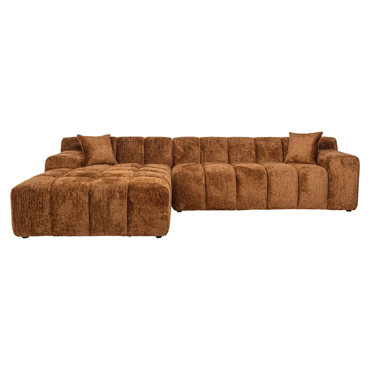 Sofa Cube 3-zits + lounge links (Be Lovely 603 Cinnamon) van Richmond Interiors – Luxe comfort op maat van PureWonen. Vraag naar de beste prijs.