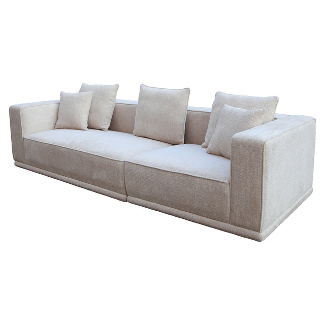 Sofa Lusso 3-zits beige chenille (Niagara 902 beige Chenille) van Richmond Interiors – Luxe comfort op maat van PureWonen. Vraag naar de beste prijs.