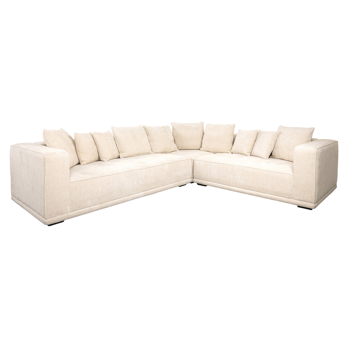 Hoekbank Lusso beige chenille (Niagara 902 beige Chenille) van Richmond Interiors – Luxe comfort op maat van PureWonen. Vraag naar de beste prijs.