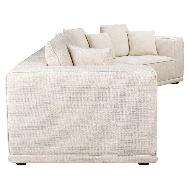 Sofa Lusso 4-zits beige chenille (Niagara 902 beige Chenille) van Richmond Interiors – Luxe comfort op maat van PureWonen. Vraag naar de beste prijs.
