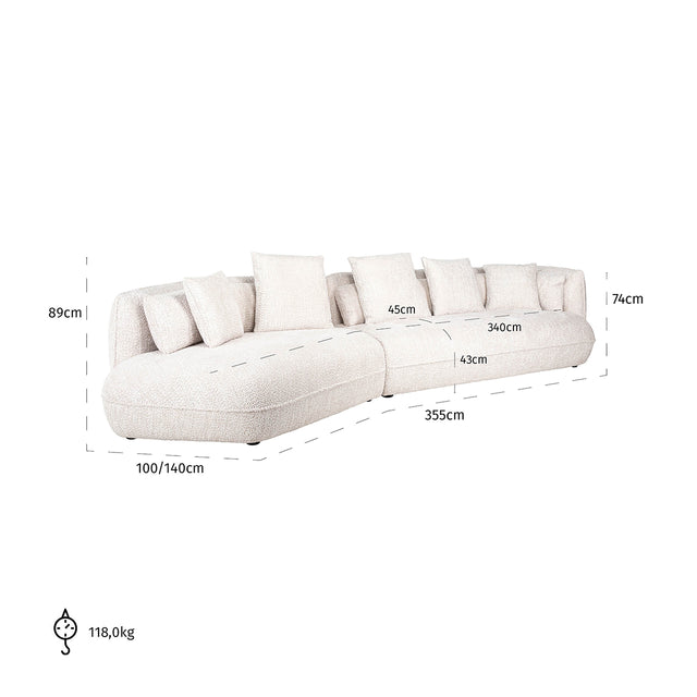 Sofa Rodina lovely cream (Be Lovely 11 Cream) van Richmond Interiors – Luxe comfort op maat van PureWonen. Vraag naar de beste prijs.