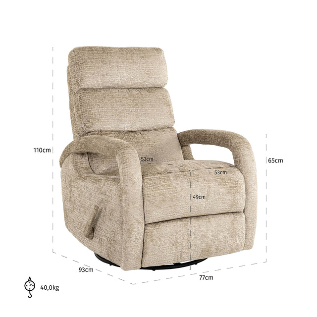 Relax draaifauteuil Denvi desert fusion (Fusion 109 desert) van Richmond Interiors – Luxe comfort op maat van PureWonen. Vraag naar de beste prijs.