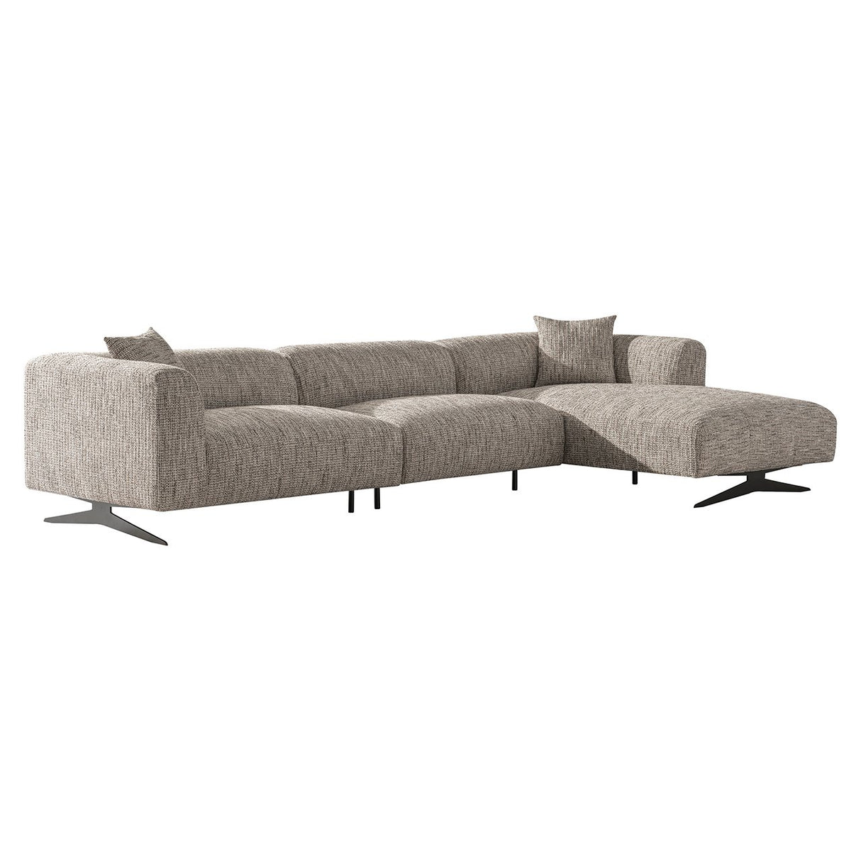 Bank Hoxton 3-zits + lounge rechts (Be Trendy 01 Nature) van Richmond Interiors – Luxe comfort op maat van PureWonen. Vraag naar de beste prijs.