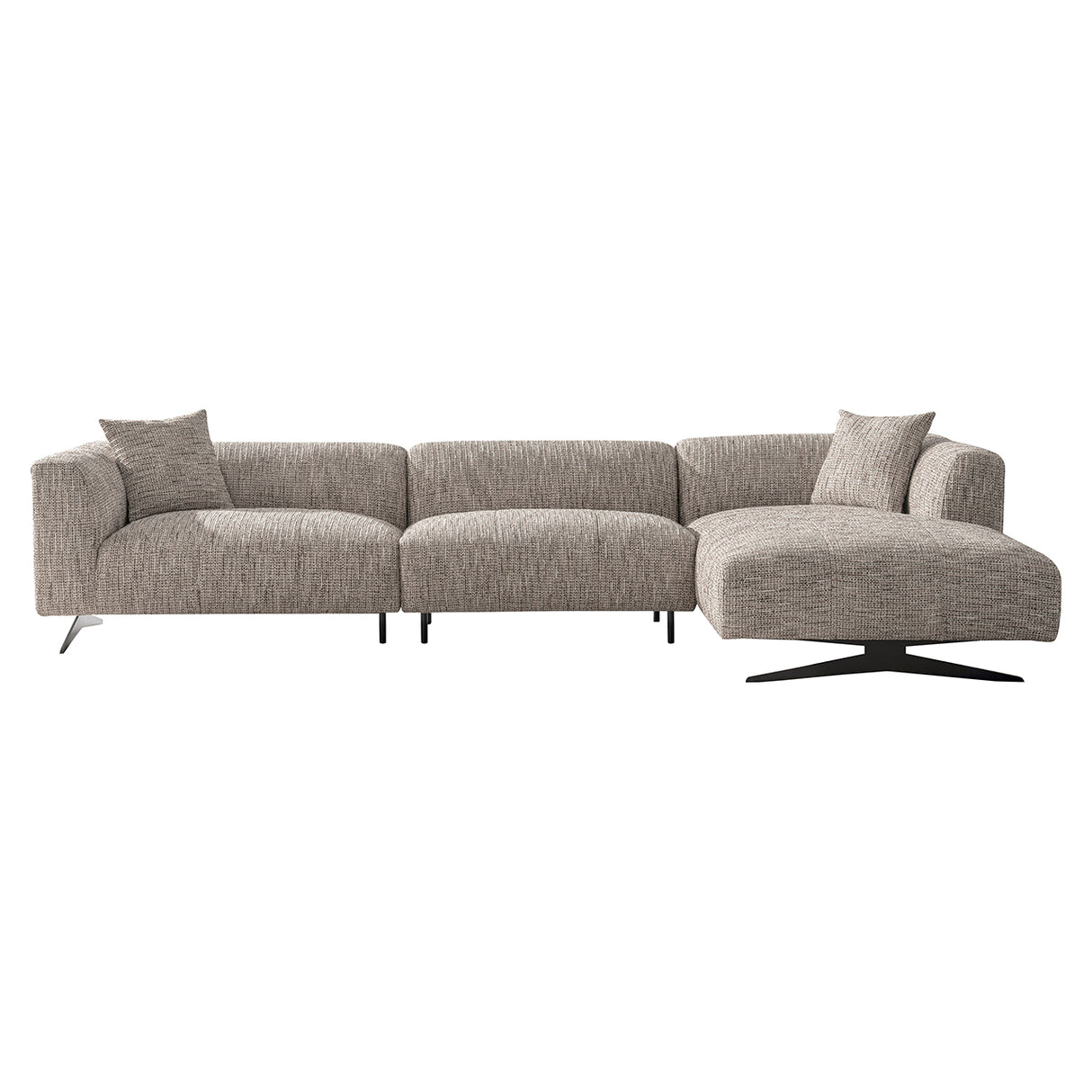 Bank Hoxton 3-zits + lounge rechts (Be Trendy 01 Nature) van Richmond Interiors – Luxe comfort op maat van PureWonen. Vraag naar de beste prijs.