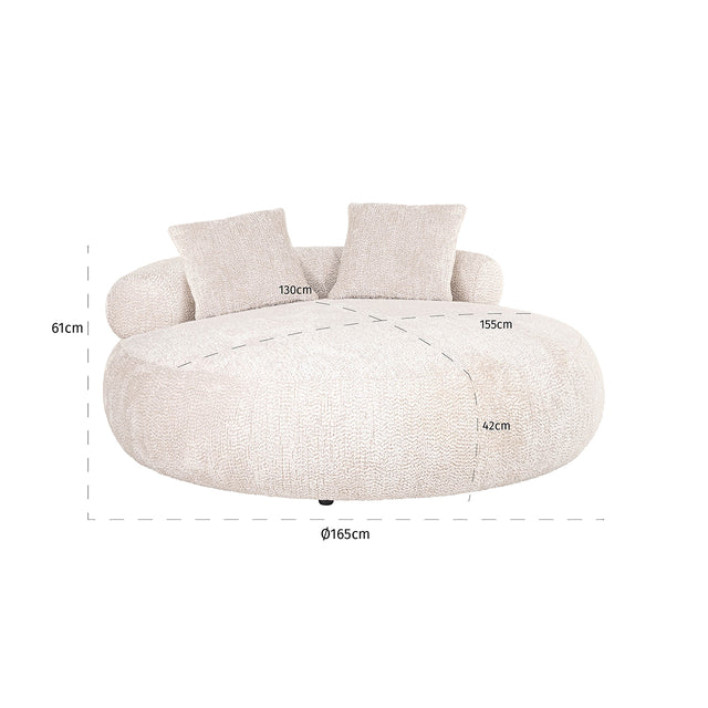 Daybed Tivola (Be Lovely 11 Cream) van Richmond Interiors – Luxe comfort op maat van PureWonen. Vraag naar de beste prijs.