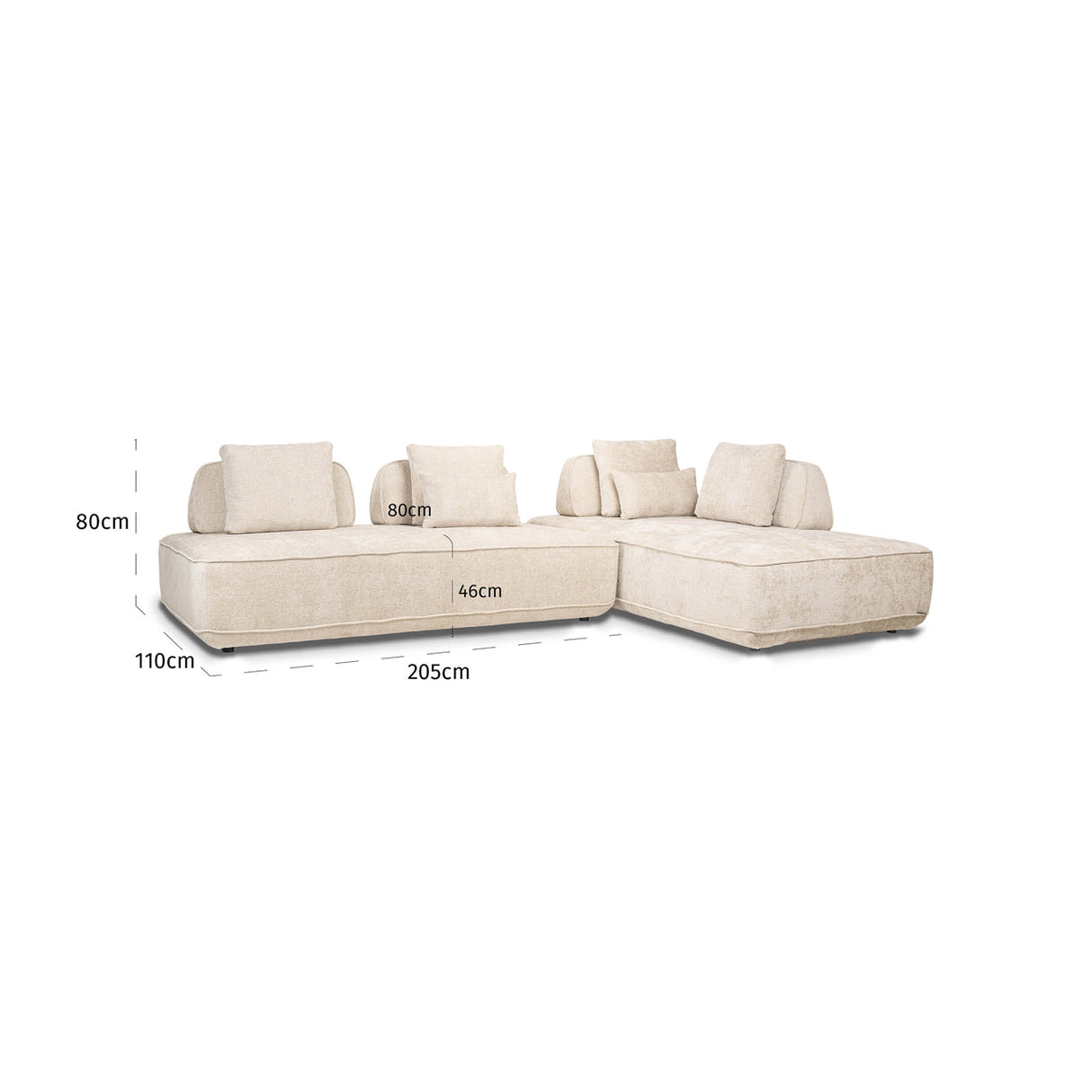 Bank Tudor natural boldweave 2,5-seater movable backrest van Richmond Interiors – Luxe comfort op maat van PureWonen. Vraag naar de beste prijs.
