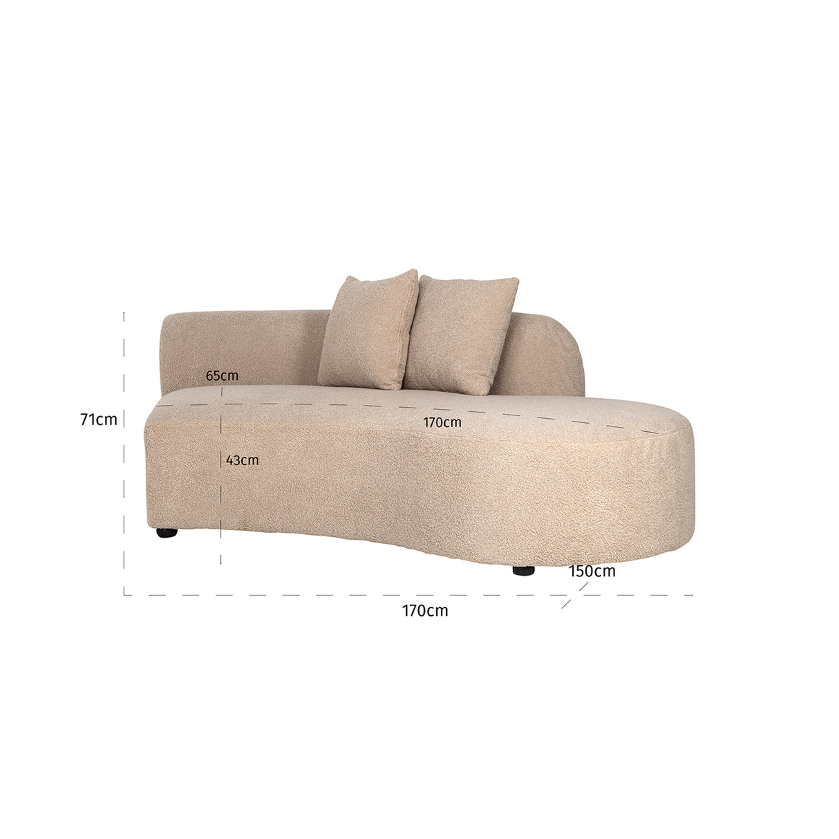 Bank Grayson ottoman rechts sand furry|links doorgestoffeerd (Himalaya 902 sand furry) van Richmond Interiors – Luxe comfort op maat van PureWonen. Vraag naar de beste prijs.