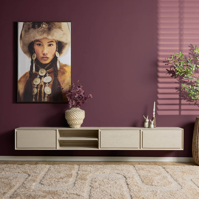 Zwevend tv meubel Ambiance Sand | 280 cm