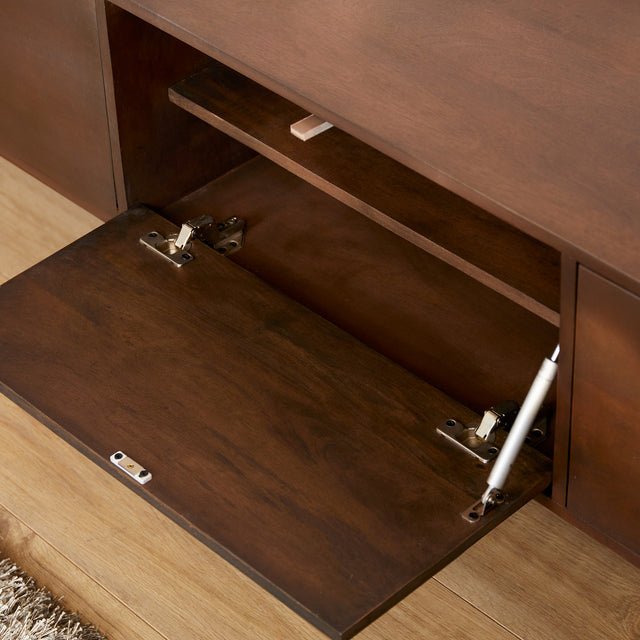 Zwevend tv meubel Vision Walnut | 120 cm