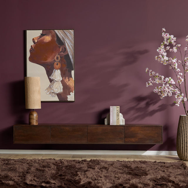 Zwevend tv meubel Vision Brown | 240 cm