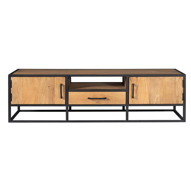 Tv meubel Denver | Mangohout en staal | 180 cm