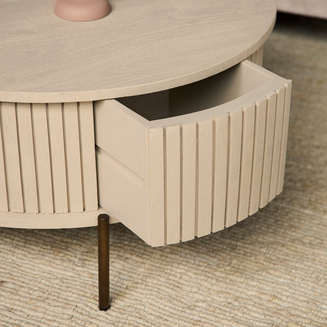 Salontafel Madison Sand | 80 cm | Rond