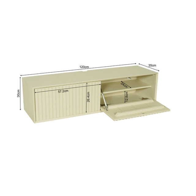 Zwevend tv meubel Madison Sand | 120 cm