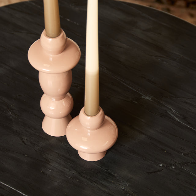 Salontafel Nova | Set van 2 | Rond | Zwart marmer