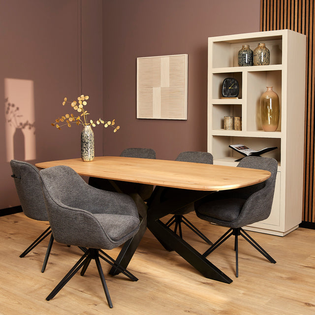 Eetkamerstoel Jens | Antraciet (set of 2)