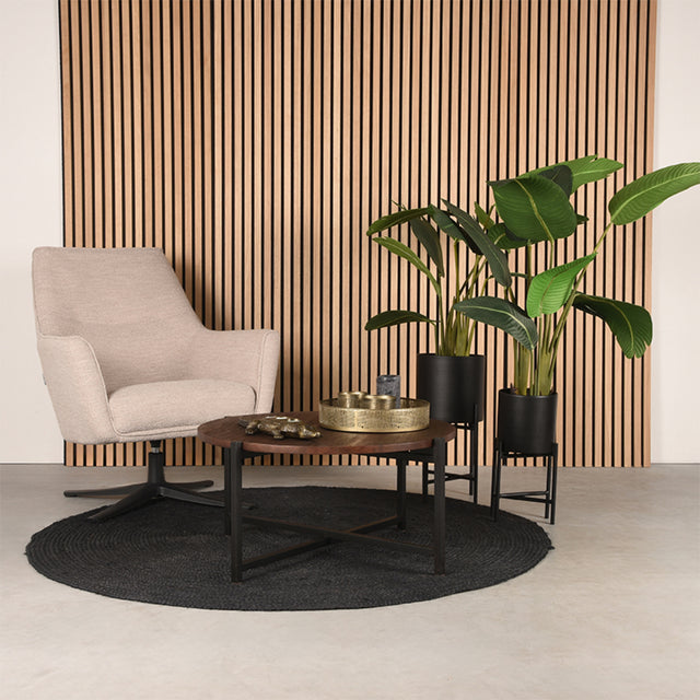 LABEL51 Salontafel Dox - Espresso - Mangohout - 70 cm - Goud van LABEL51 - laagste prijs offerte van PureWonen