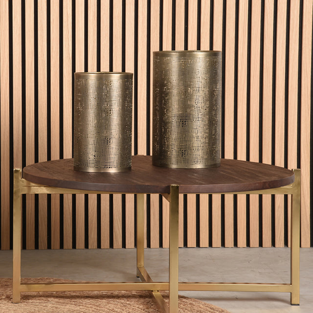 LABEL51 Kaarsenhouders - Antiek goud - Metaal - L van LABEL51 – Luxe comfort op maat van PureWonen. Vraag naar de beste prijs.