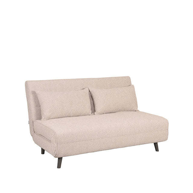 LABEL51 Slaapbank Double - Naturel - Boucle - Double | Zwarte Poot van LABEL51 - laagste prijs offerte van PureWonen