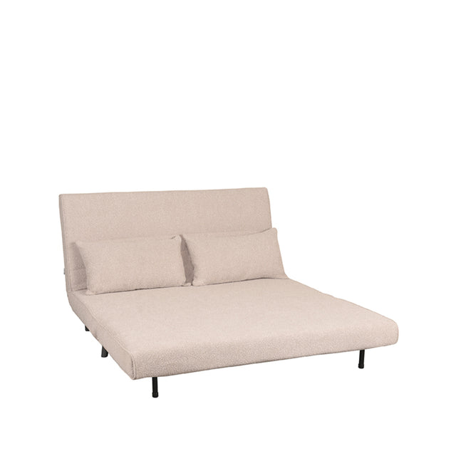 LABEL51 Slaapbank Double - Naturel - Boucle - Double | Zwarte Poot van LABEL51 - laagste prijs offerte van PureWonen