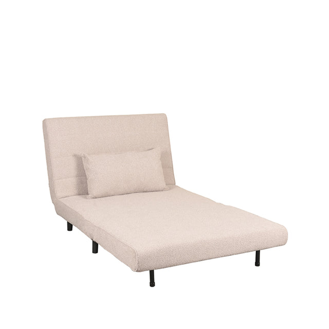 LABEL51 Slaapbank Single - Naturel - Boucle - Single | Zwarte Poot van LABEL51 – Luxe comfort op maat van PureWonen. Vraag naar de beste prijs.