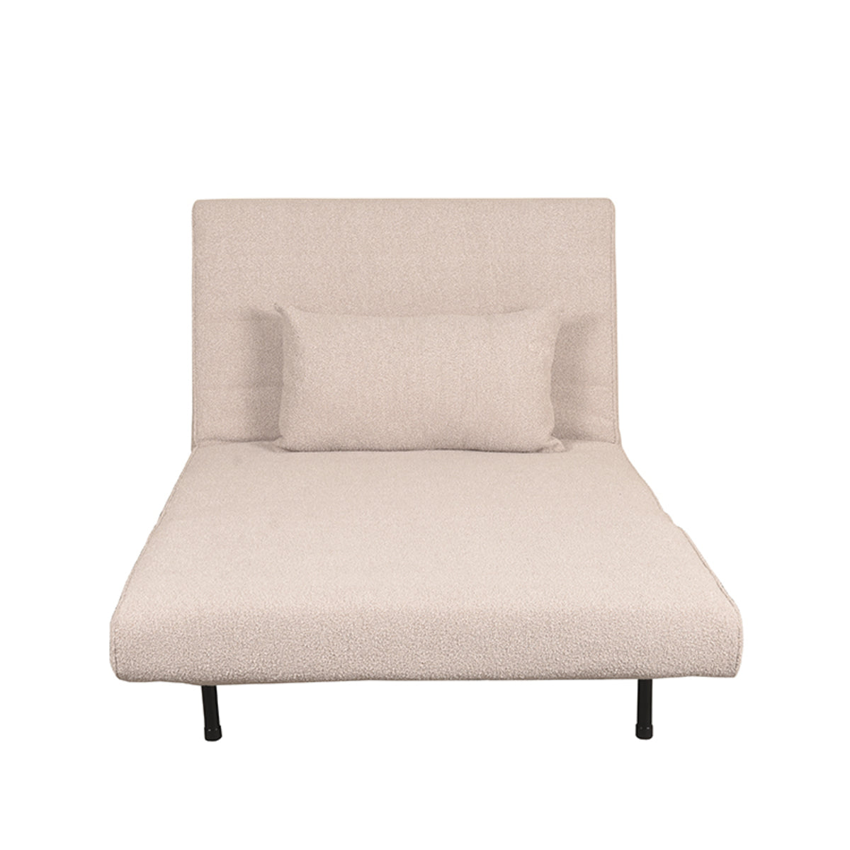 LABEL51 Slaapbank Single - Naturel - Boucle - Single | Zwarte Poot van LABEL51 – Luxe comfort op maat van PureWonen. Vraag naar de beste prijs.