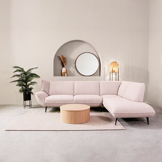 LABEL51 Hoekbank Pesaro - Naturel - Boucle - Rechts van LABEL51 – Luxe comfort op maat van PureWonen. Vraag naar de beste prijs.