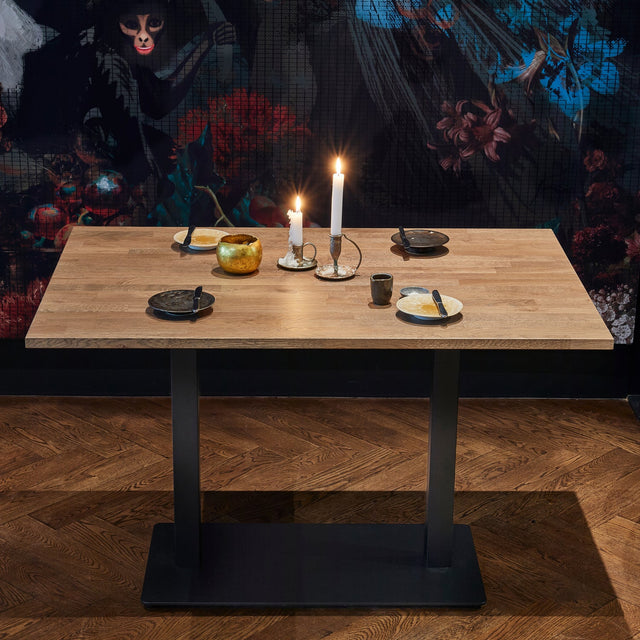 Bistro Dubbele Vierkante Buisvoet Metaal Zwart 72x80x40 Cm van WOOOD – Luxe comfort op maat van PureWonen. Vraag naar de beste prijs.