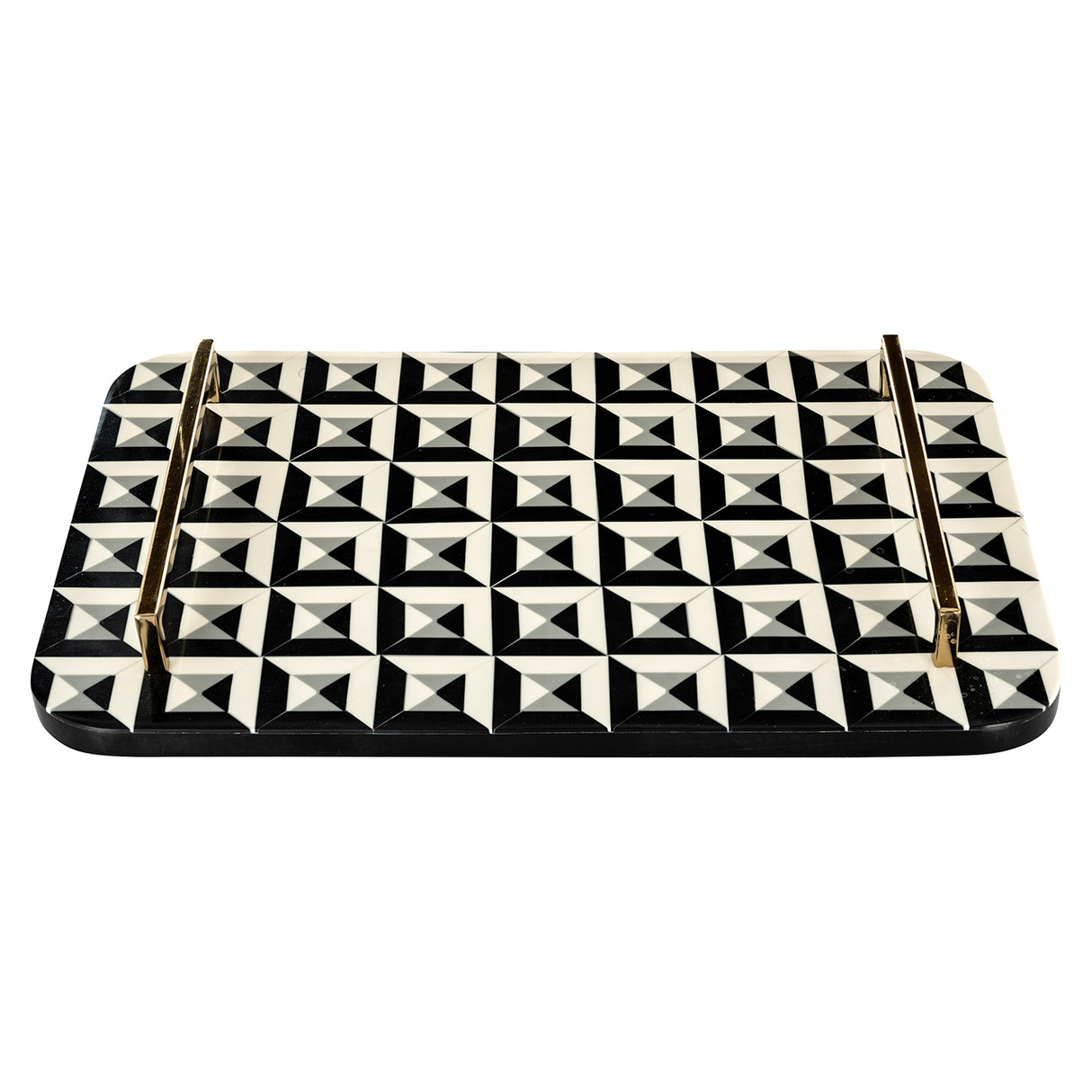 Dienblad Birte (Black/white) van Richmond Interiors – Luxe comfort op maat van PureWonen. Vraag naar de beste prijs.