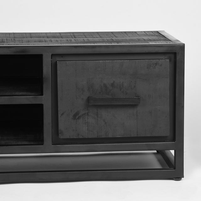 LABEL51 Tv-meubel Chili - Zwart - Mangohout - Tv-Meubel 120 cm van LABEL51 – Luxe comfort op maat van PureWonen. Vraag naar de beste prijs.