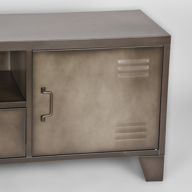 LABEL51 Tv-meubel Fence - Grijs - Metaal - Tv-Meubel van LABEL51 – Luxe comfort op maat van PureWonen. Vraag naar de beste prijs.