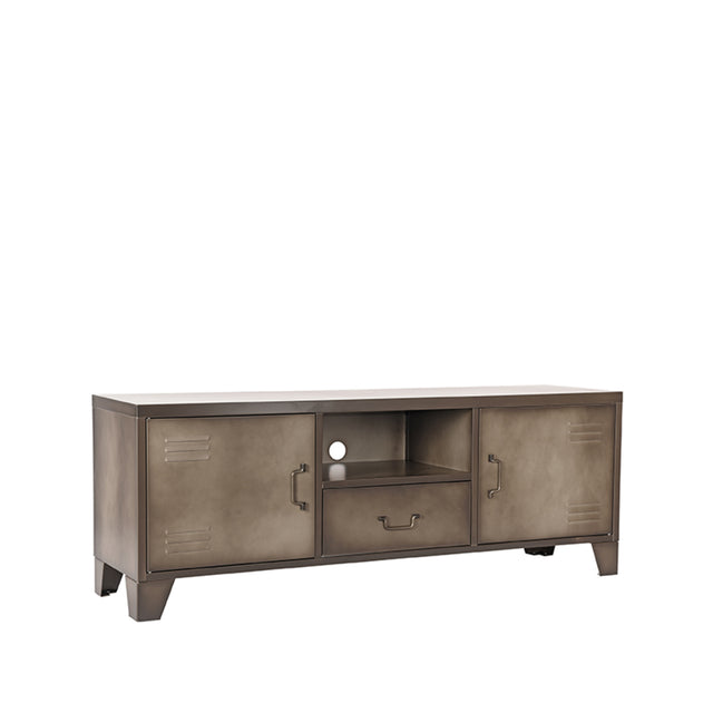 LABEL51 Tv-meubel Fence - Grijs - Metaal - Tv-Meubel van LABEL51 – Luxe comfort op maat van PureWonen. Vraag naar de beste prijs.