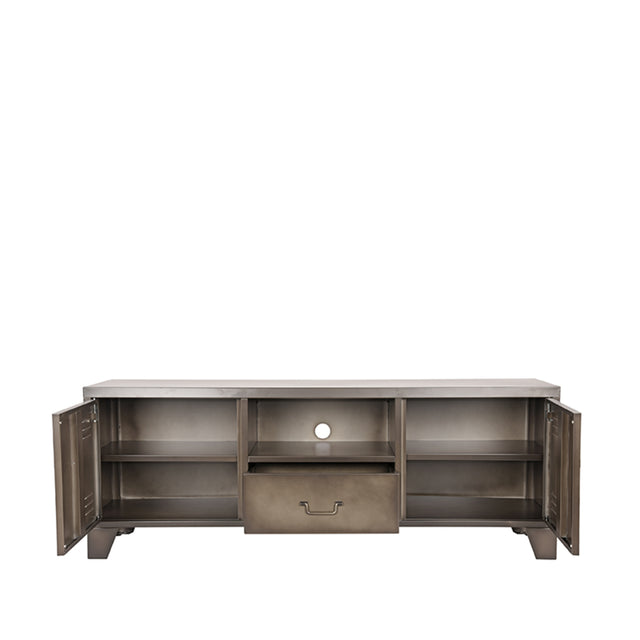 LABEL51 Tv-meubel Fence - Grijs - Metaal - Tv-Meubel van LABEL51 – Luxe comfort op maat van PureWonen. Vraag naar de beste prijs.